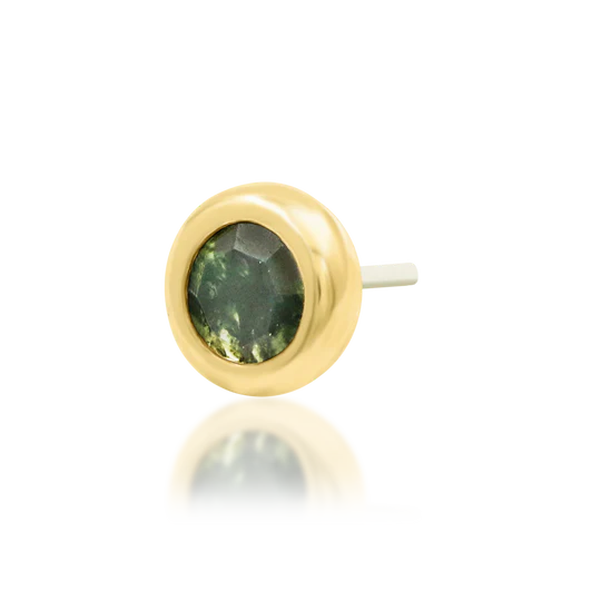 Junipurr 14ct Gold Alary Moss Agate End