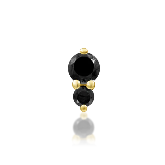 Junipurr 14ct Gold Aman Black CZ End