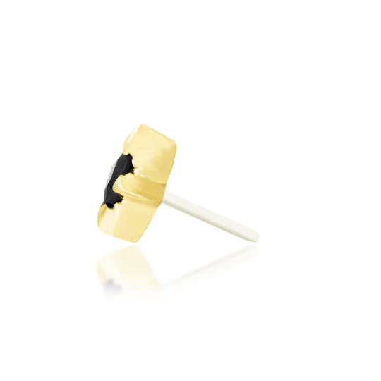 Junipurr 14ct Gold Corvin Black CZ End