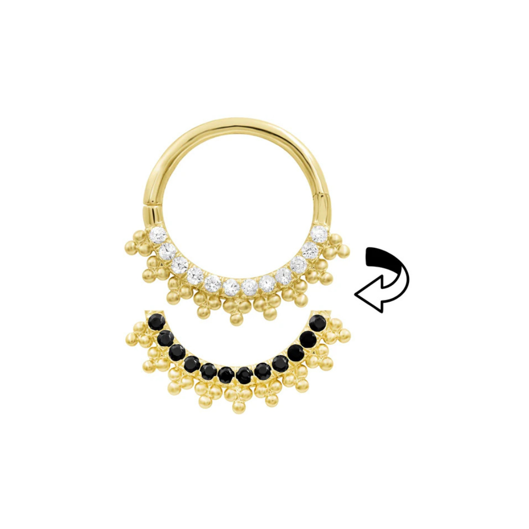 Junipurr 14ct Gold Double Agent Clicker Ring