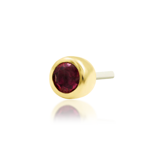 Junipurr 14ct Gold Scarlet Bezel CZ End