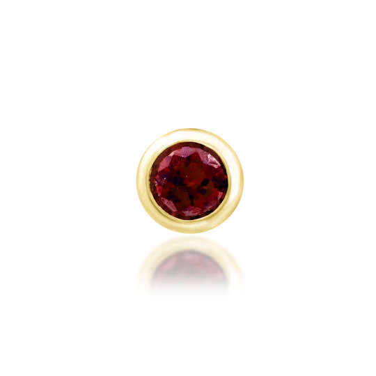 Junipurr 14ct Gold Scarlet Bezel CZ End