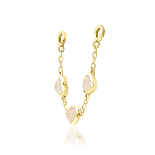 Junipurr 14ct Gold Valentine Chain Dangle