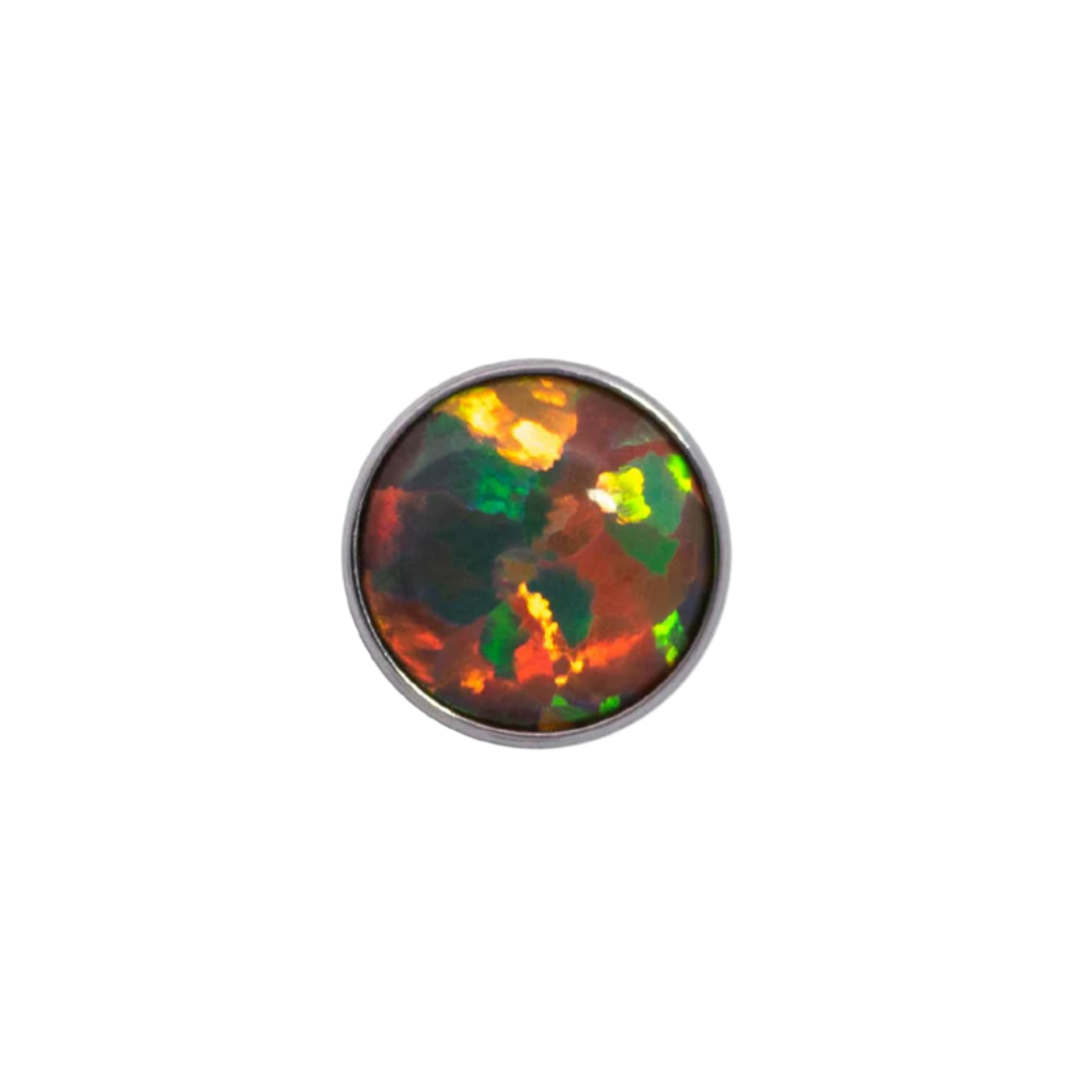 Junipurr Titanium Autumn Falls Opal Cabochon End THREADLESS