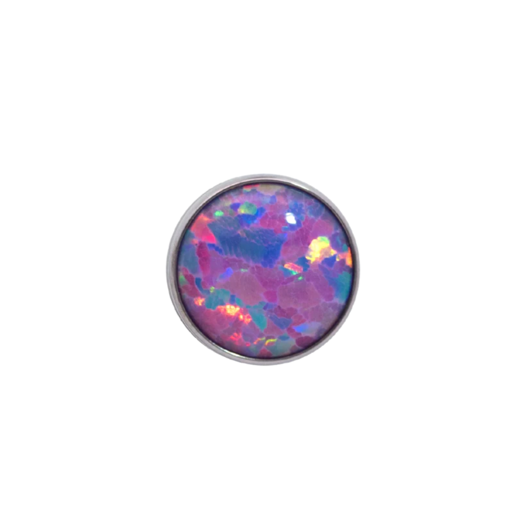 Junipurr Titanium French Lavender Opal Cabochon End THREADLESS