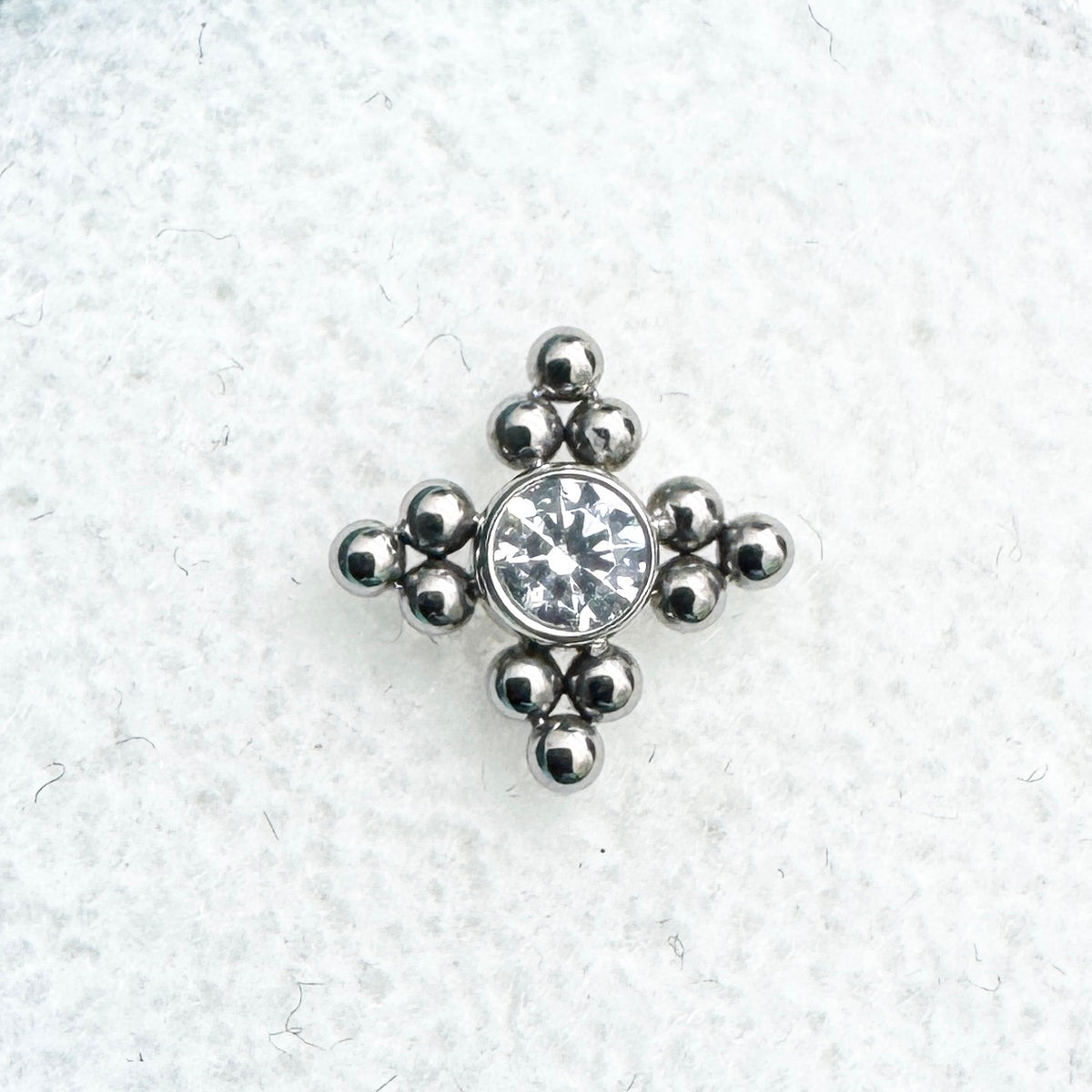 LeRoi Haute Couture Quad Tri-bead CZ End