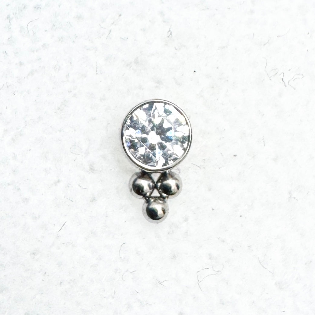 LeRoi Haute Couture CZ Tri-bead End