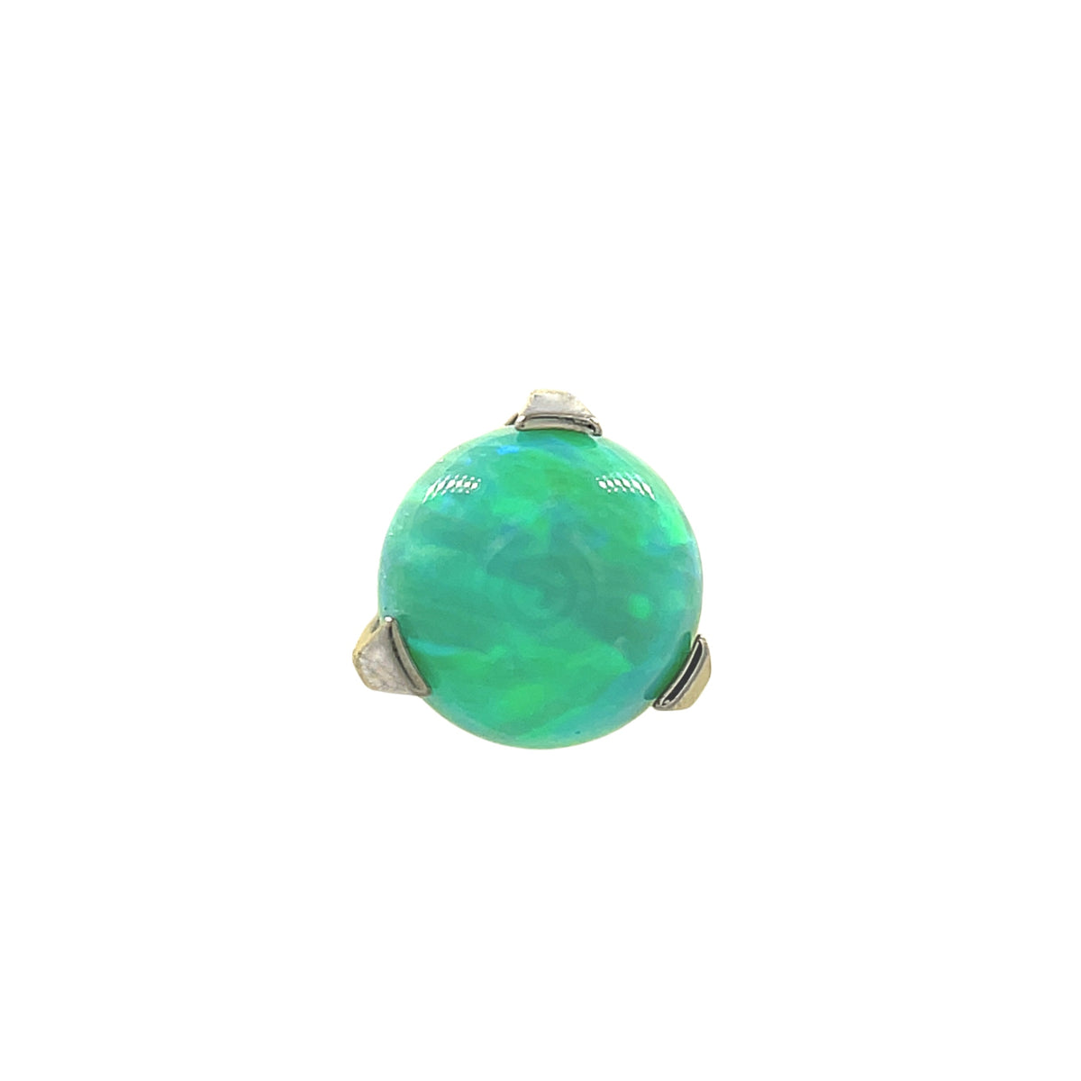 NeoMetal Lime Opal Orb Gem Barbell