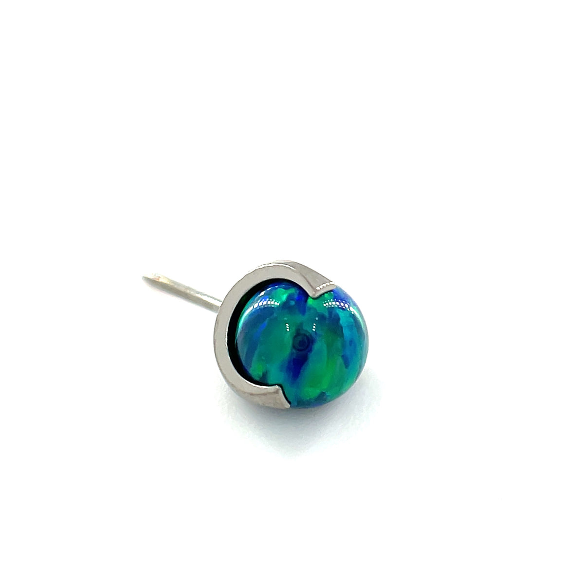 NeoMetal Peacock Opal Orb Gem Barbell