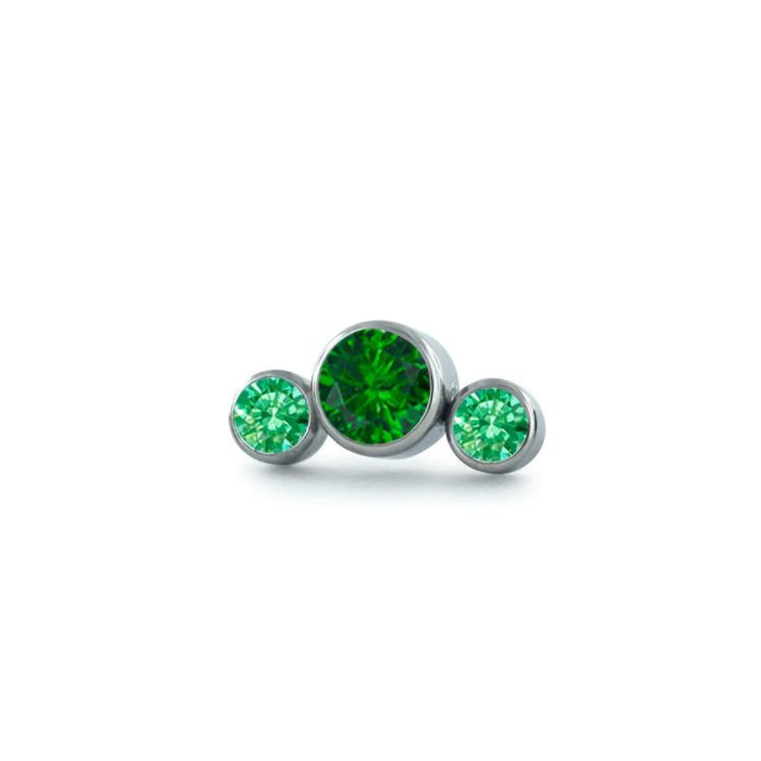 NeoMetal St. Patrick&#39;s Day 3-Piece Curved Cluster End THREADLESS