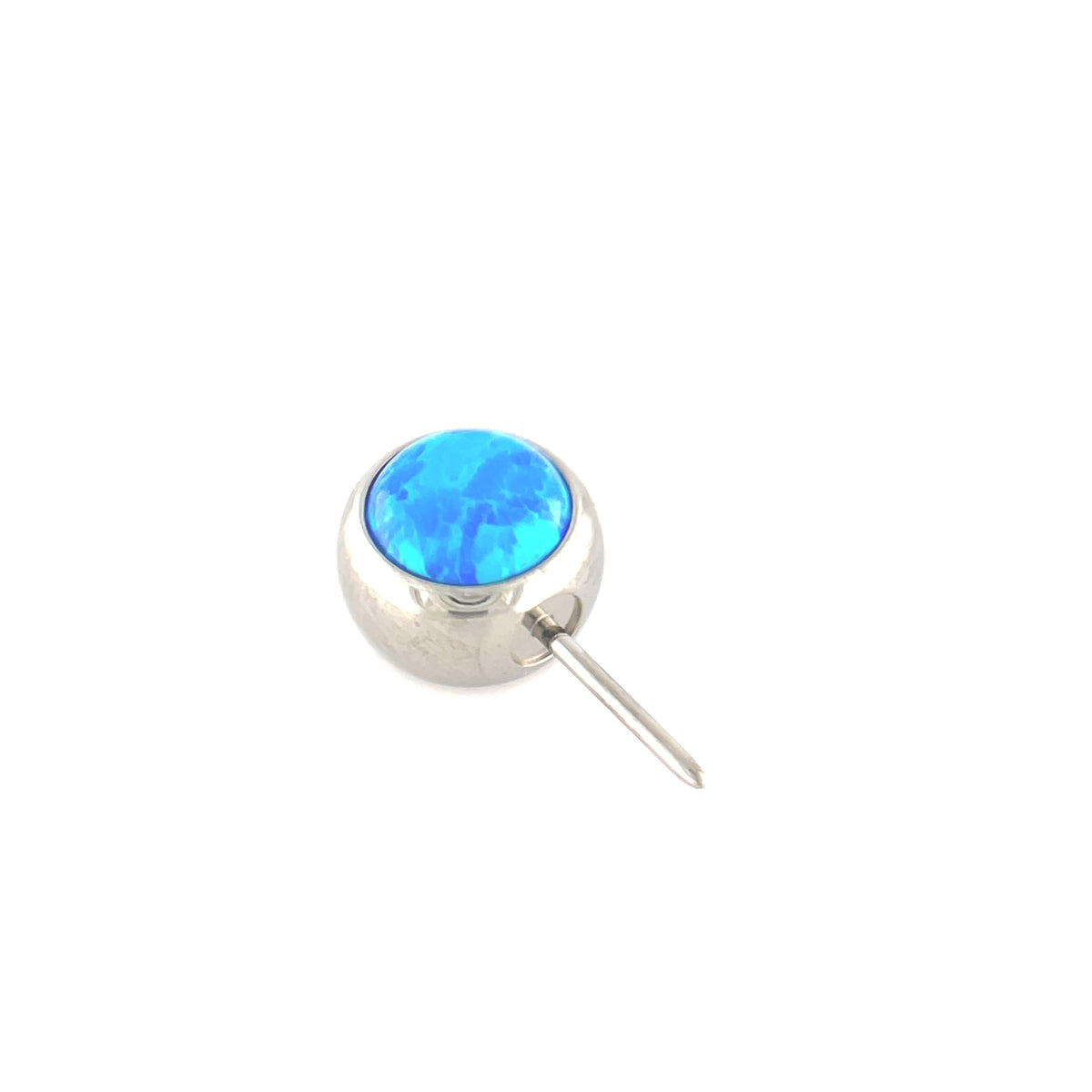 NeoMetal Side Set Capri Blue Opal Gem Barbell