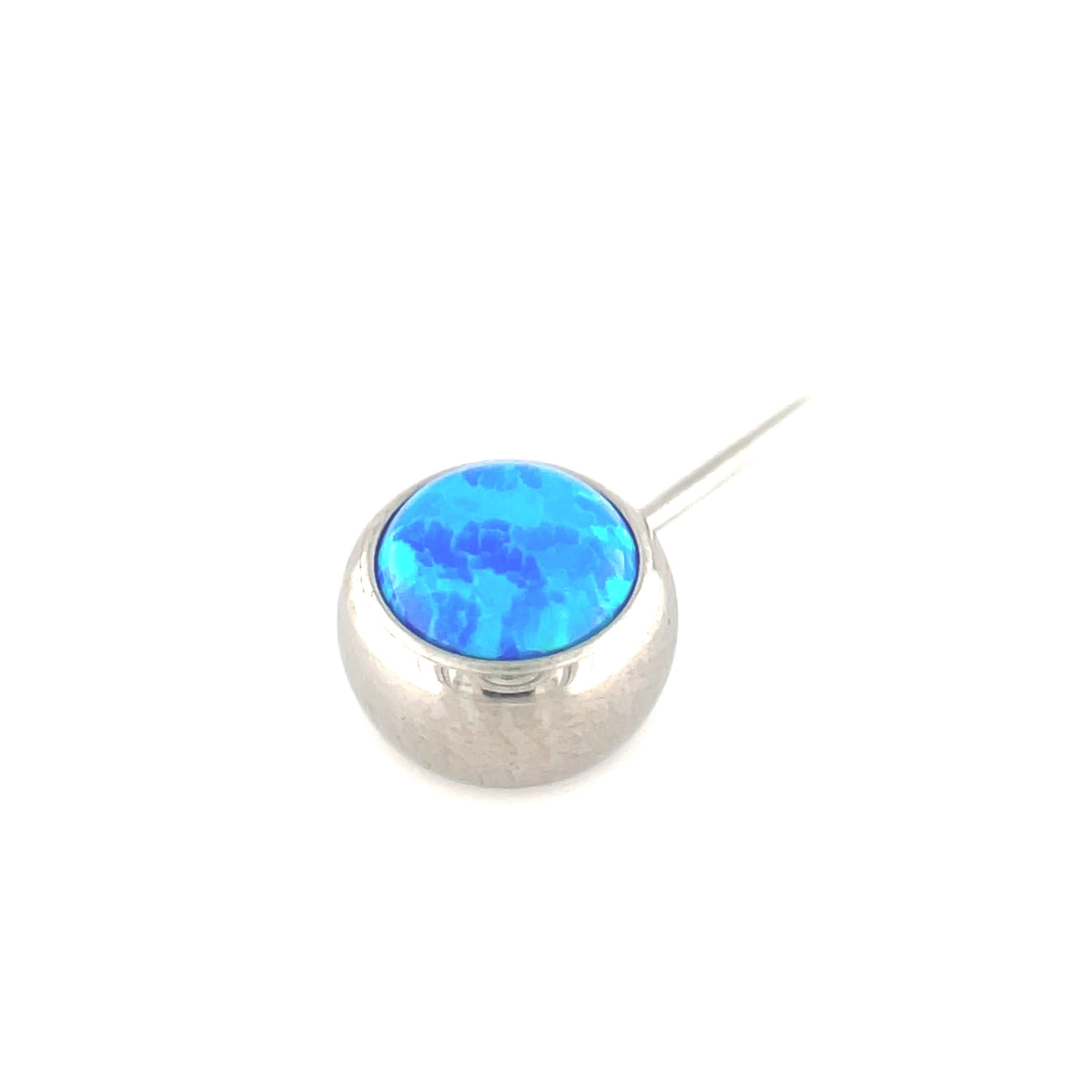 NeoMetal Side Set Capri Blue Opal Gem Barbell