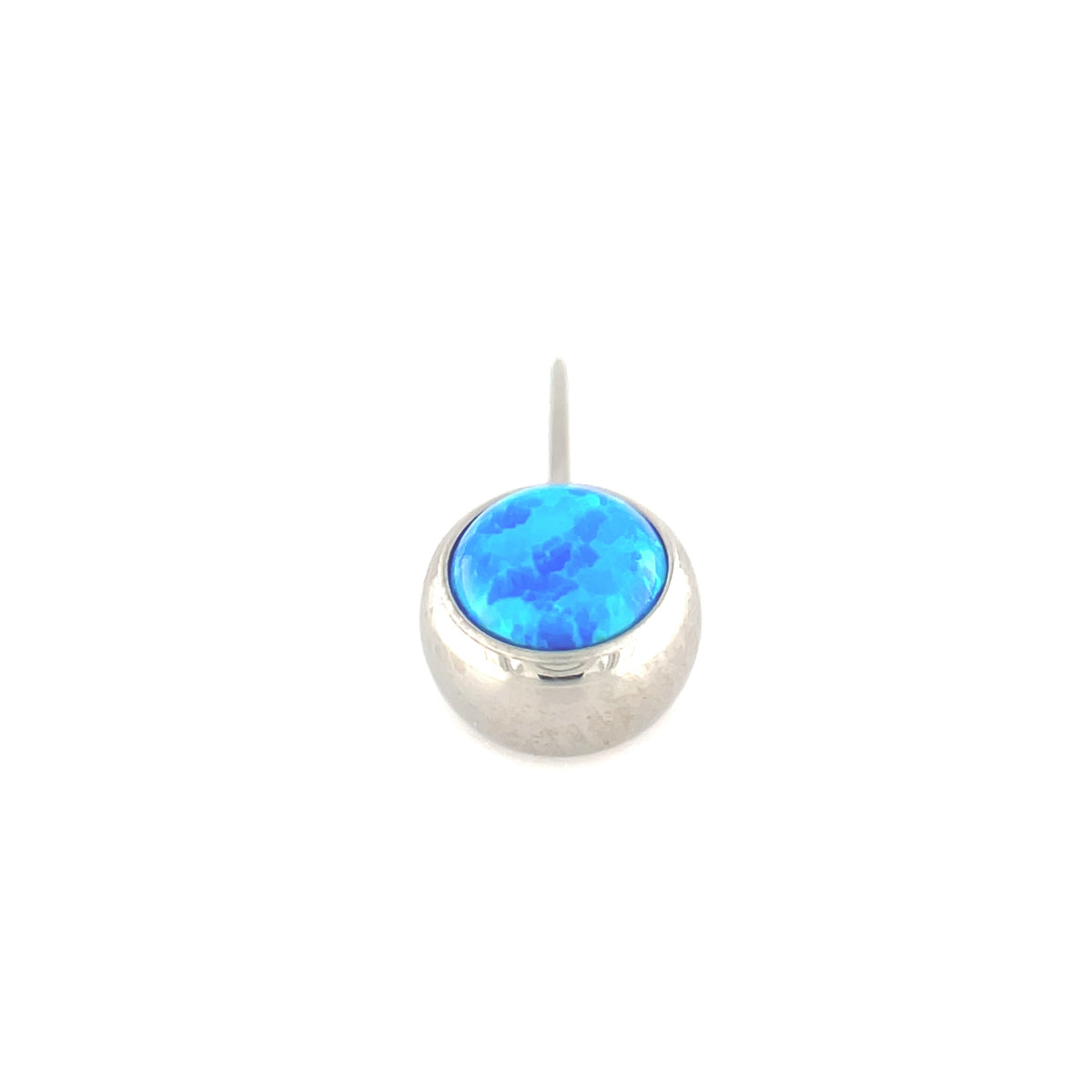 NeoMetal Side Set Capri Blue Opal Gem Barbell