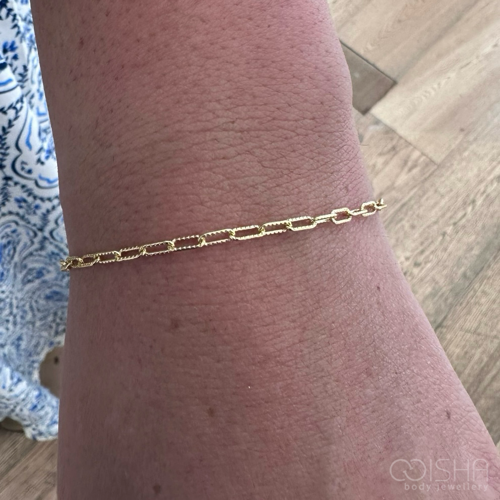 Perma Jewel 14/20 Gold Filled 2.5mm Patterned Cable Chain