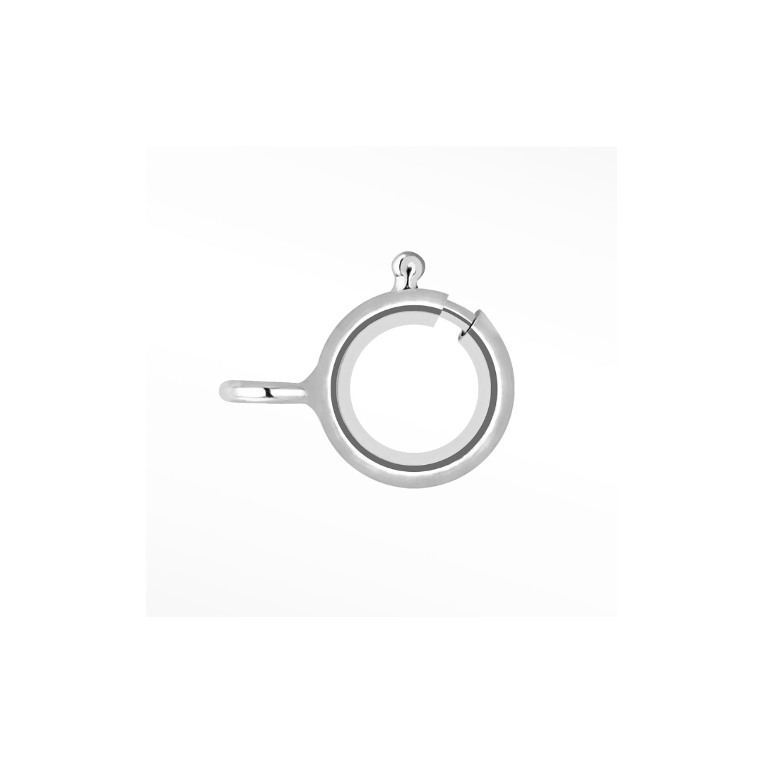 Perma Jewel Sterling Silver Round Spring Clasp