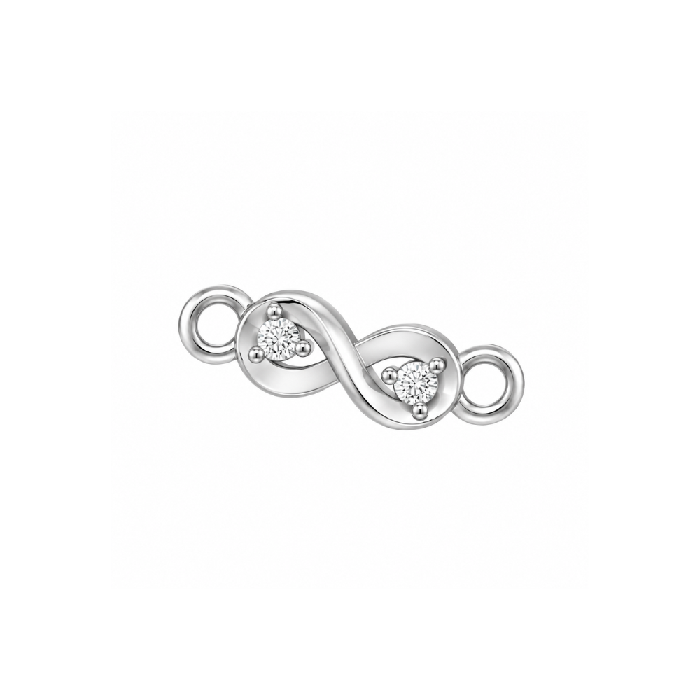 Perma Jewel Sterling Silver CZ Infinity Connector