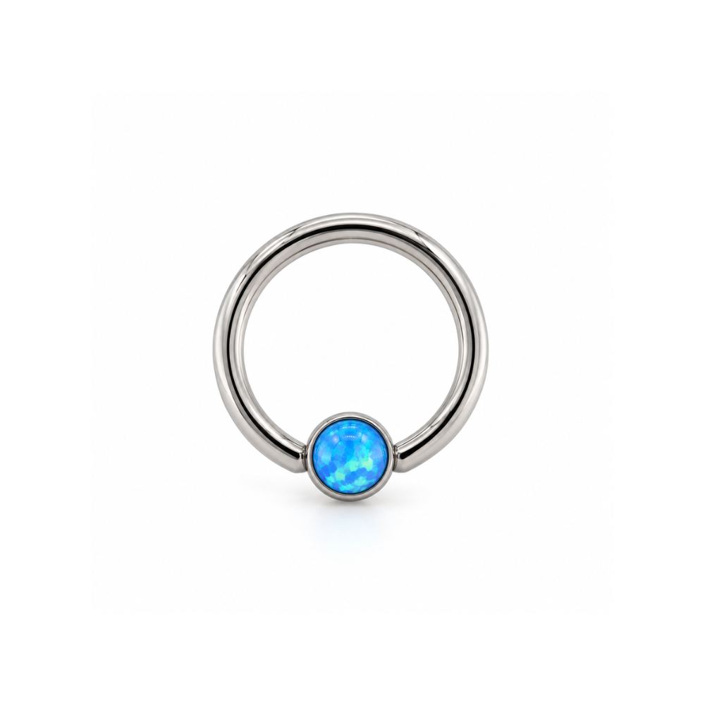 Industrial Strength Titanium Opal Captive Bead