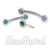 Neometal Side Set Capri Blue Opal Cabochon Curved Barbell Threadless / 2.5Mm 6.4Mm 1/4