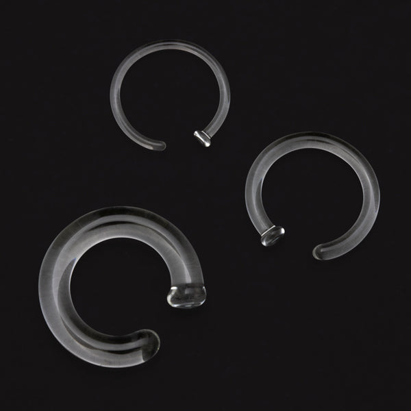 Gorilla Glass Open Nose Ring Retainer