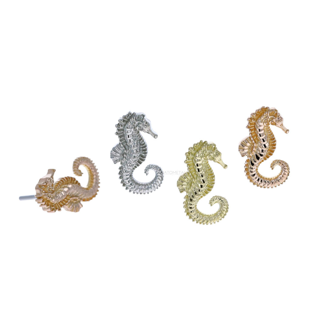 18Ct Yellow Gold Seahorse End Attachment