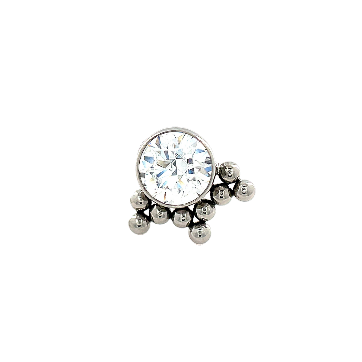 LeRoi Haute Couture Bijoux White CZ End - Isha Body Jewellery