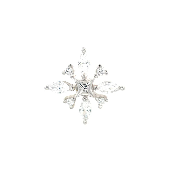 Junipurr 14ct Gold Elsa Snowflake with Swarovski End