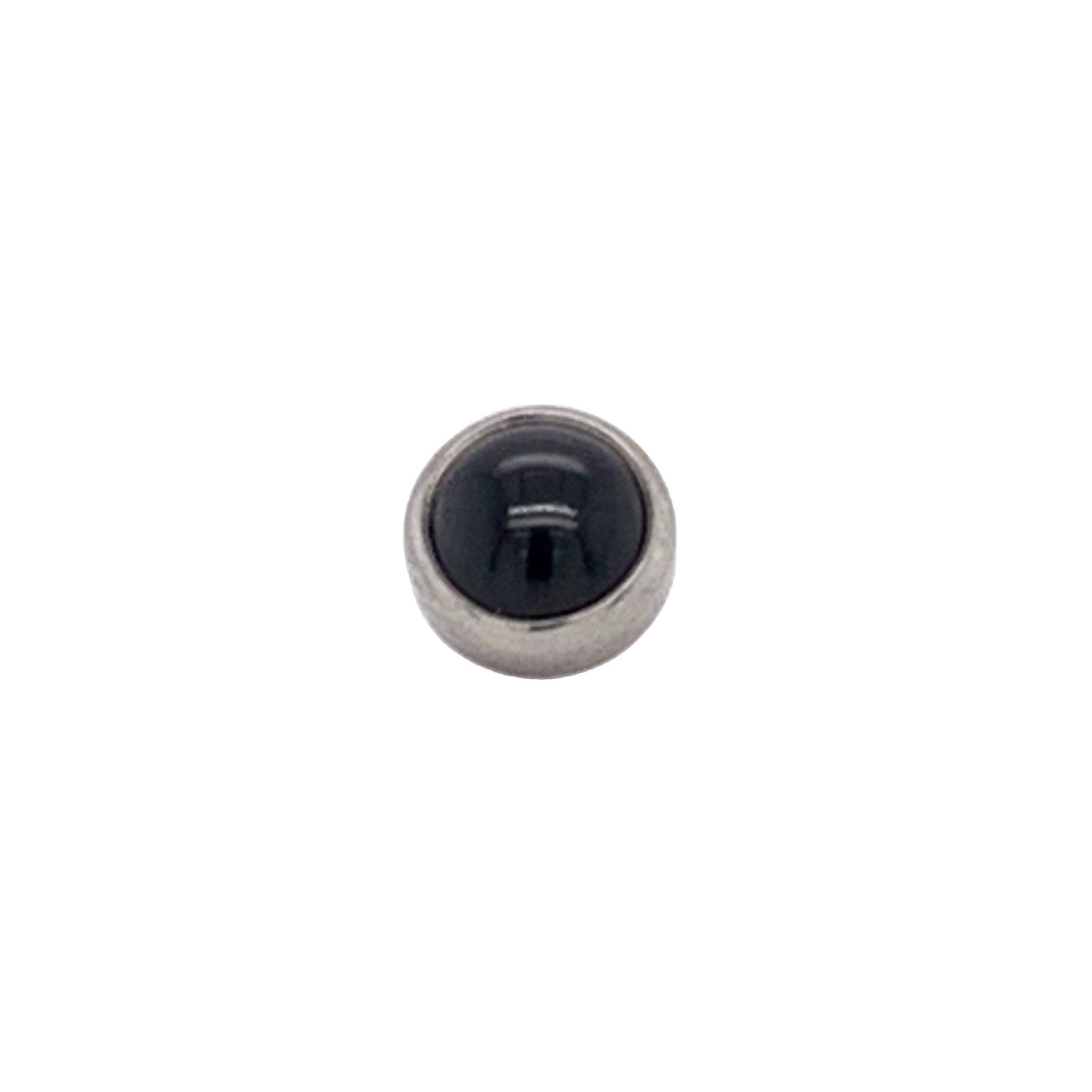 Titanium Flat Back Onyx Cabochon End Attachment