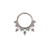 LeRoi Haute Couture Bijoux Niobium White Opal & CZ Seam Ring - Isha Body Jewellery