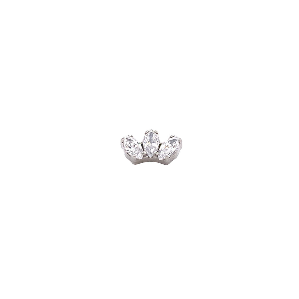 Odyssey Marquise Faceted Gem End White Cz Wcz / 3Mm X 1.5Mm Attachment