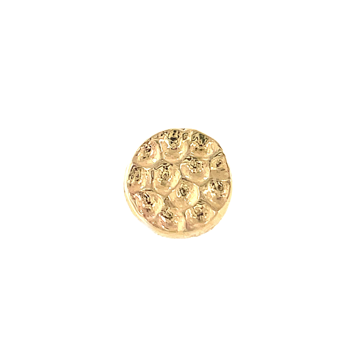 Junipurr 14ct Gold Hammered Disc End - Isha Body Jewellery