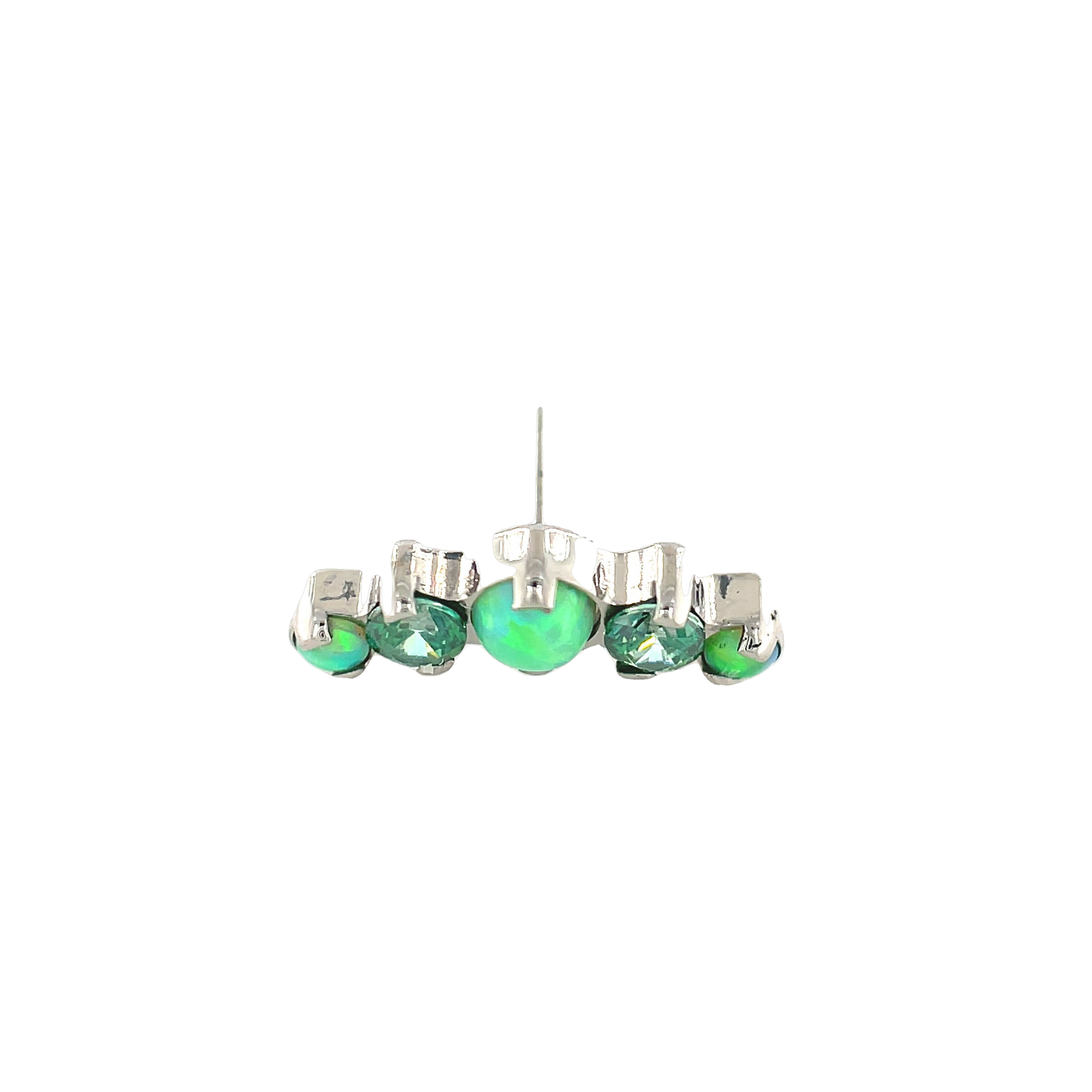 Industrial Strength Odyssey Lime Green Opal Mini Prium End - Isha Body Jewellery