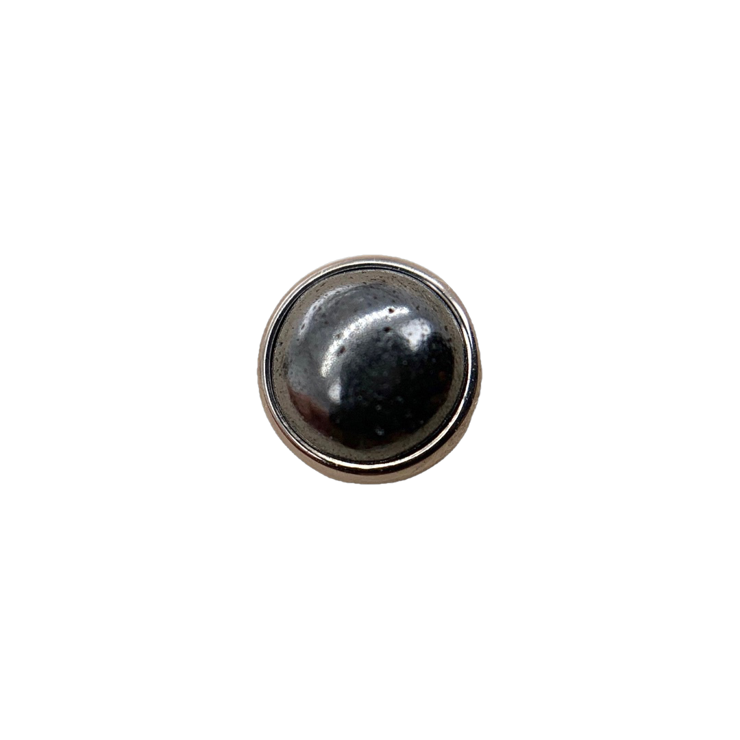 Titanium Flat Back Hematite Cabochon End Attachment