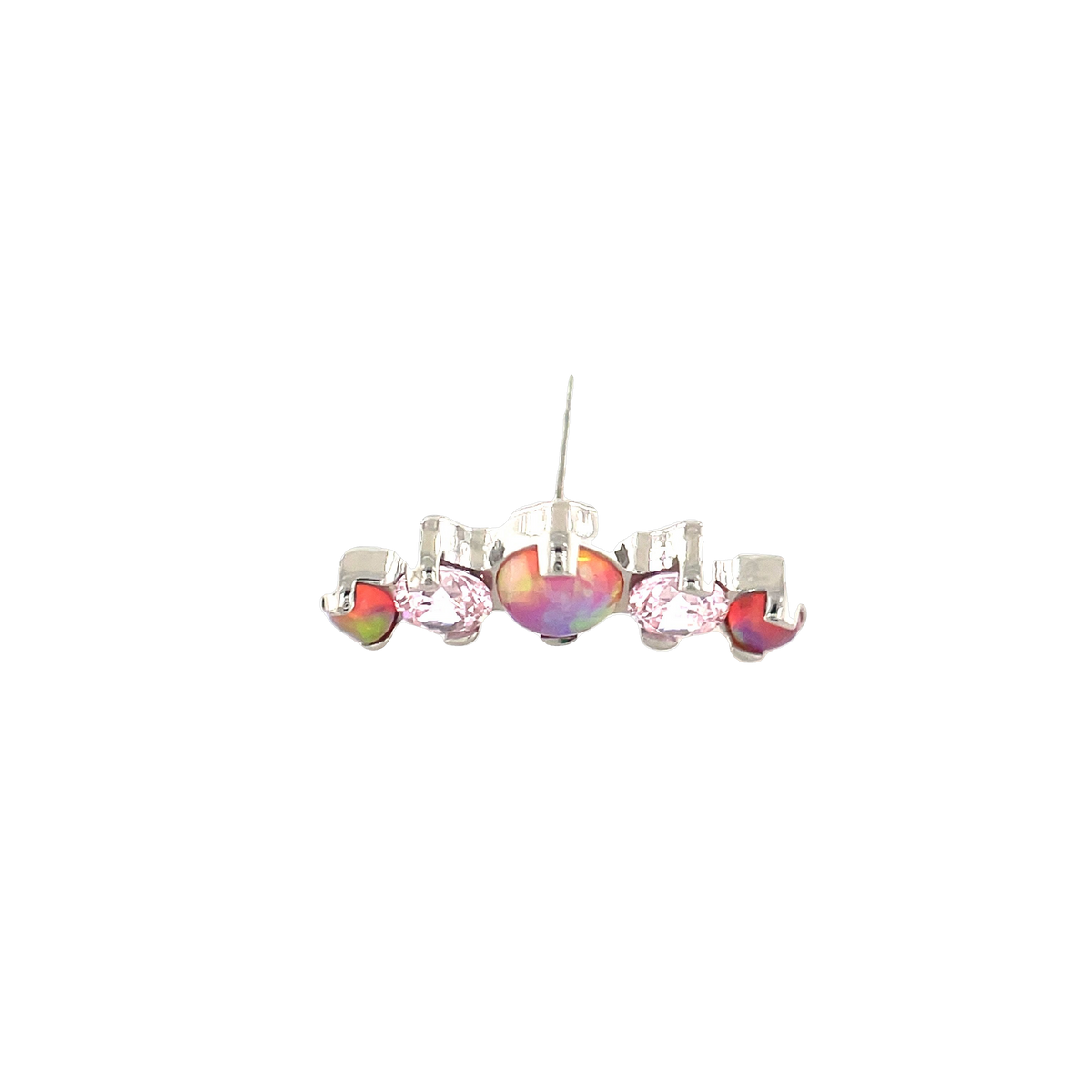 Industrial Strength Odyssey Pink Opal Mini Prium End - Isha Body Jewellery