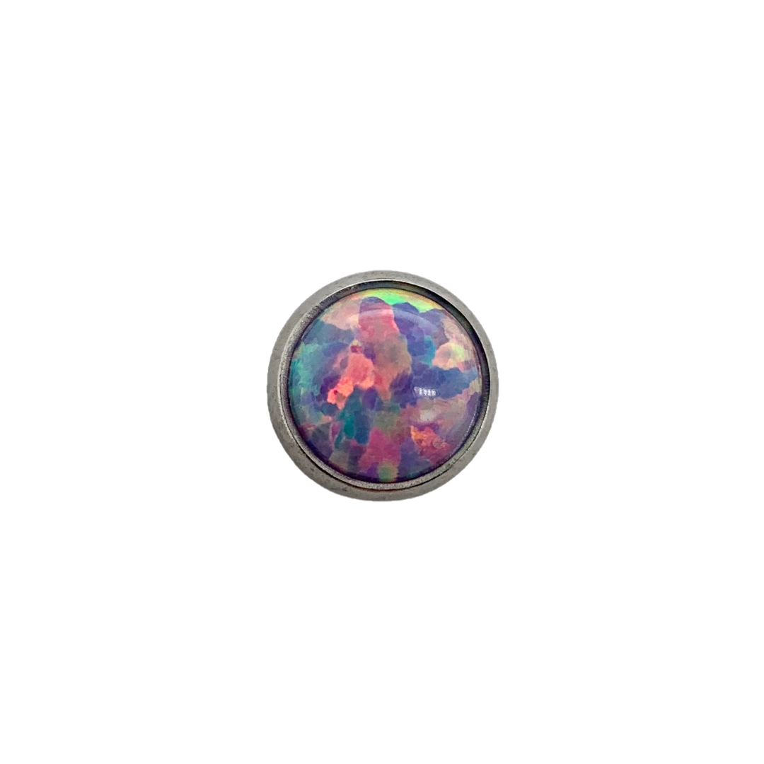 Titanium Light Lavender Opal Cabochon End Threadless Attachment