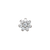 Titanium & White Cz Flower End With 7 Petals Attachment