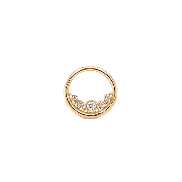 Junipurr 14ct Gold Baloo Seam Ring - Isha Body Jewellery