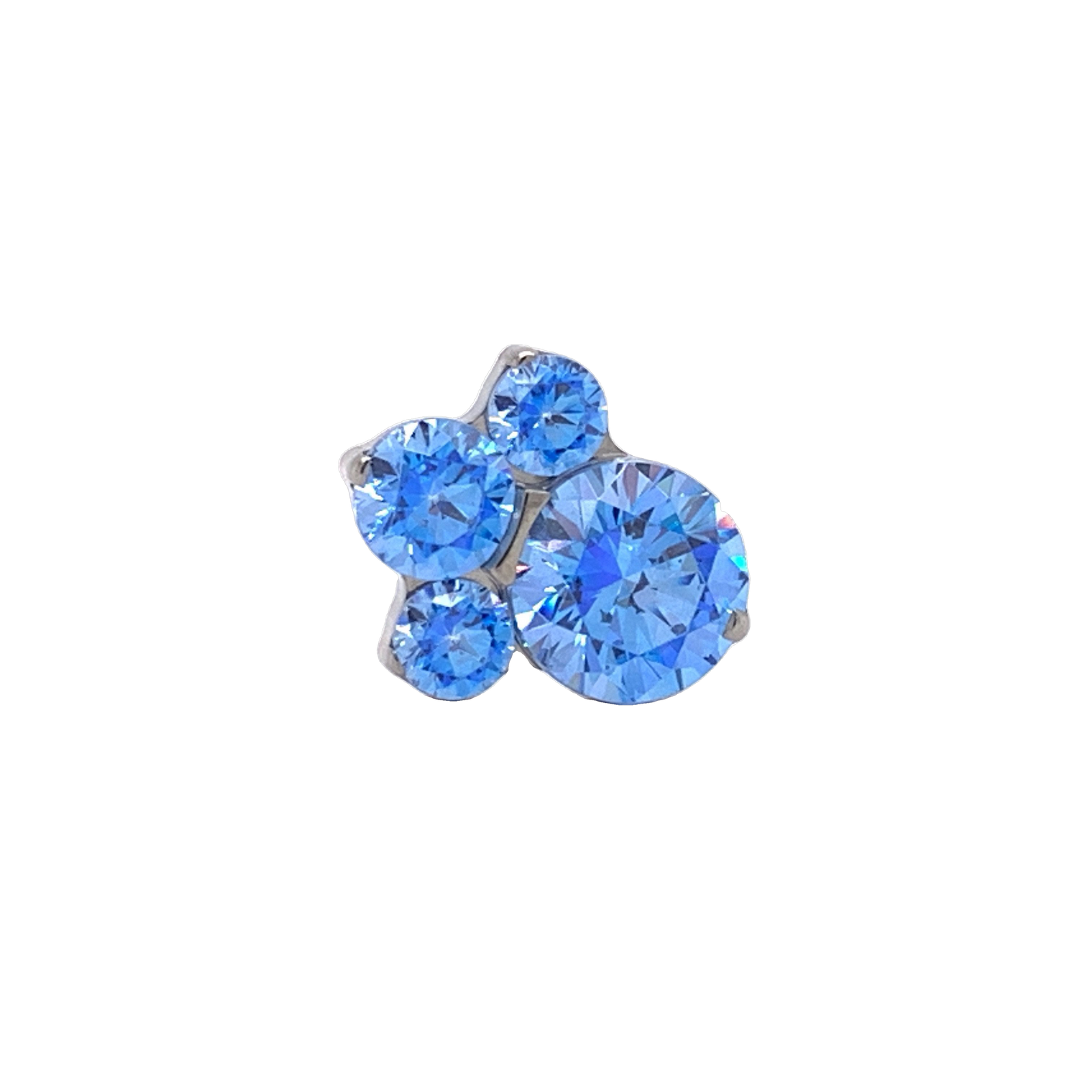 Odyssey Caeli Titanium Prong-set Faceted Gem Threaded End - Isha Body Jewellery