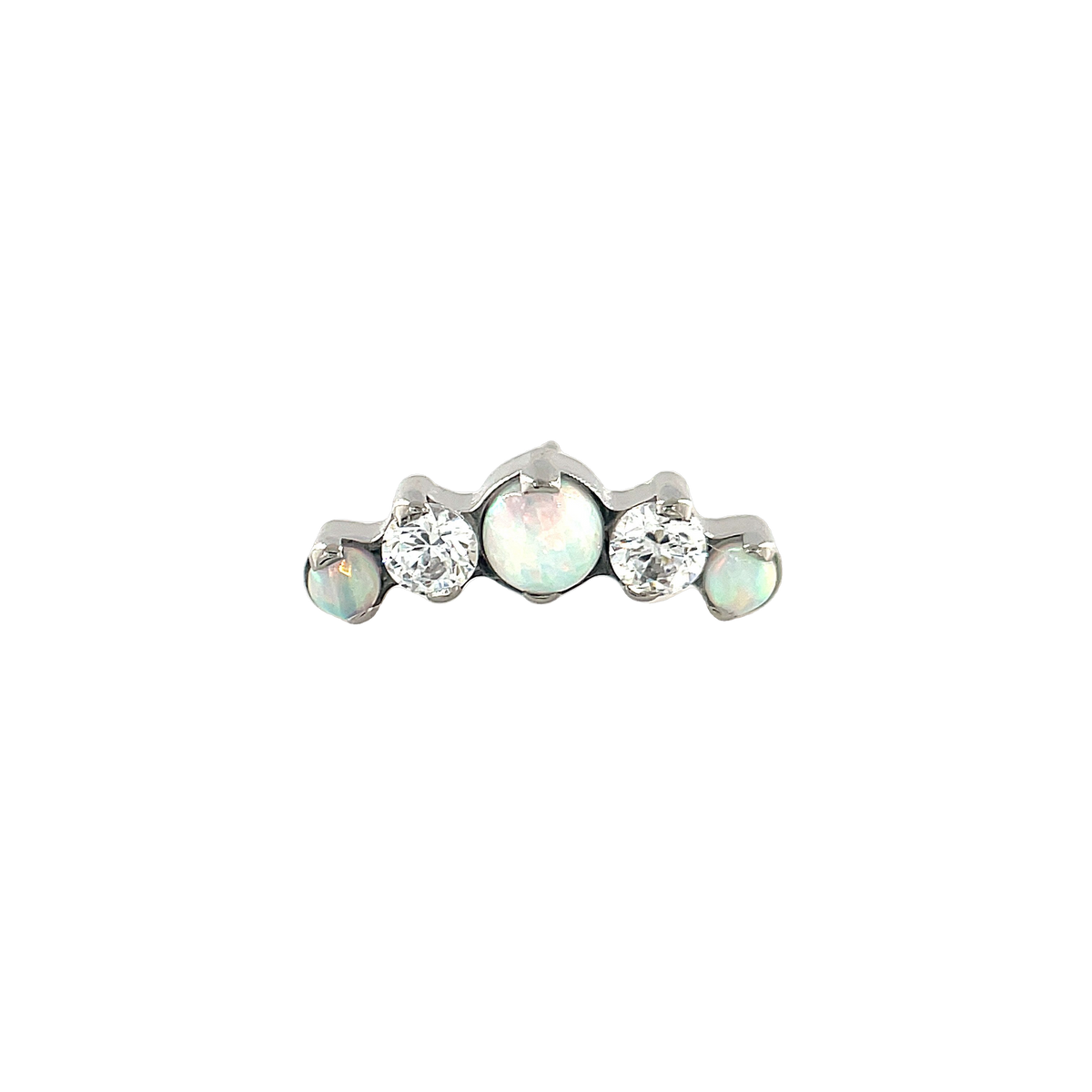Industrial Strength Odyssey White Opal Mini Prium End - Isha Body Jewellery