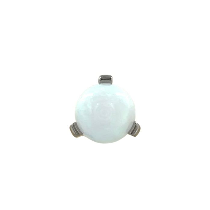 Anatometal Titanium Prong Set White Opal Orb