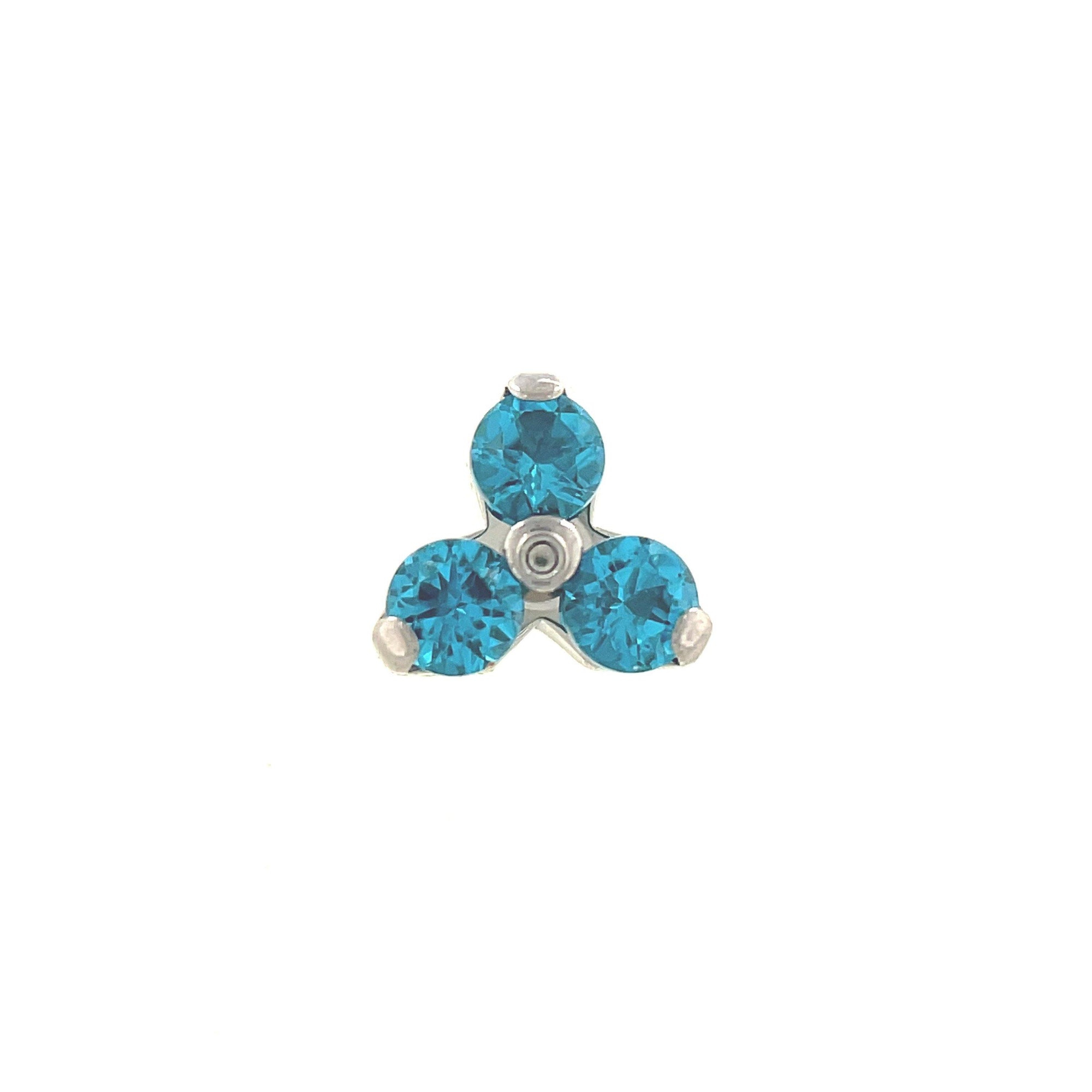 NeoMetal Trinity London Blue Ceramic End THREADLESS - Isha Body Jewellery
