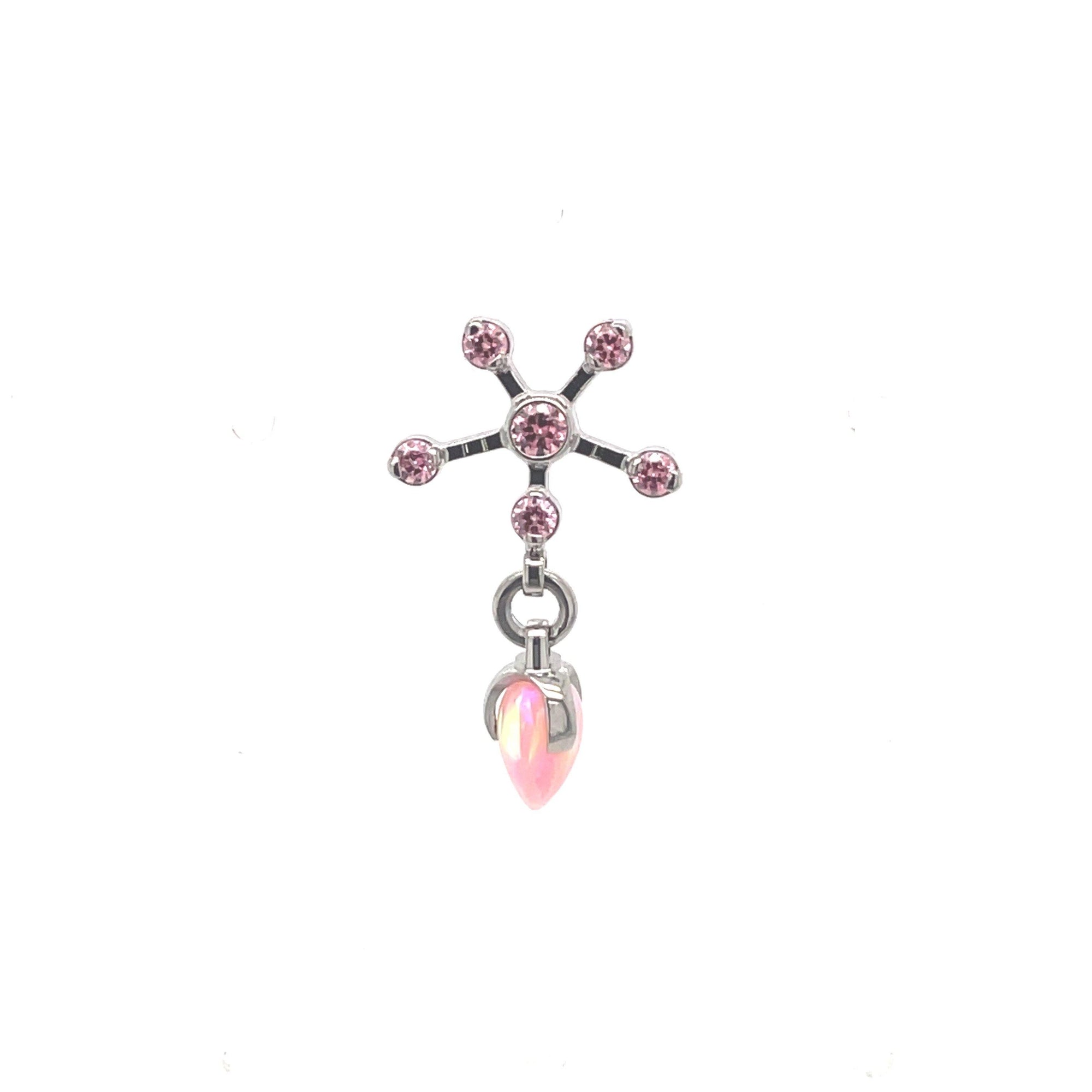 Industrial Strength Sputnik & Dragon Egg Opal Dangle End - Isha Body Jewellery