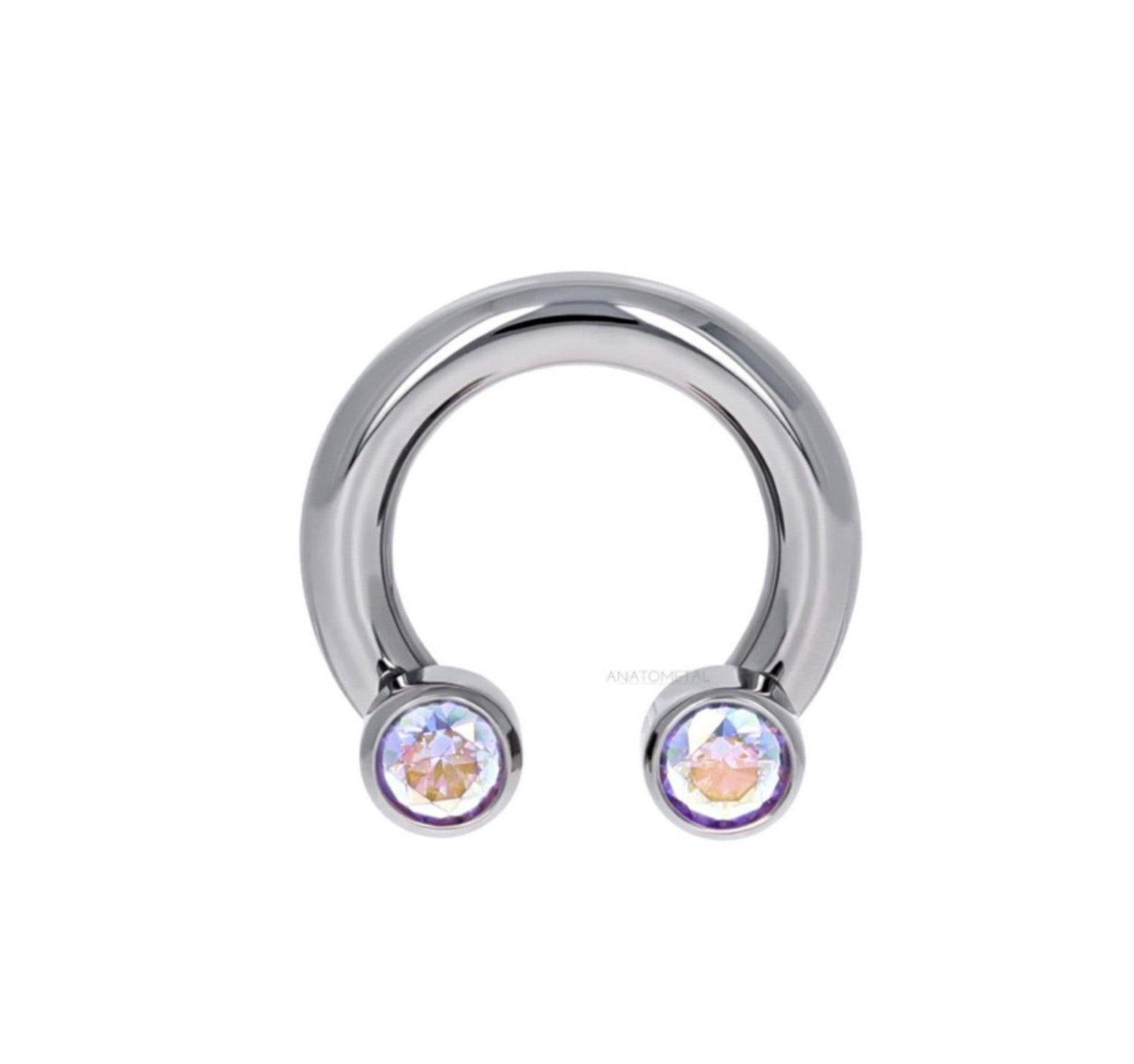 Ti Front set Circular Bar 2 Threads (Shaft Only) - Isha Body Jewellery