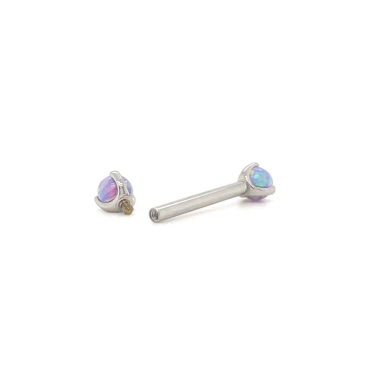 Industrial Strength Titanium Light Lavender Opal Barbell