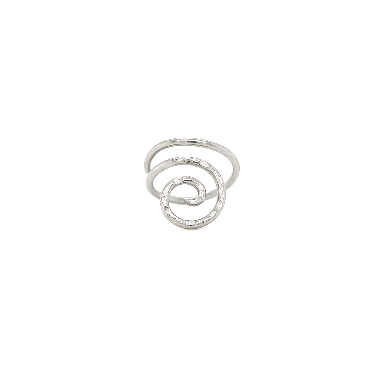 Apex Niobium Hammered Camulus Conch Spiral Ring