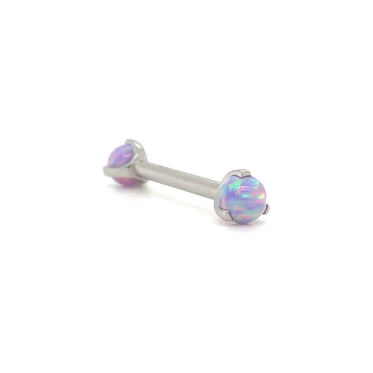 Industrial Strength Titanium Light Lavender Opal Barbell