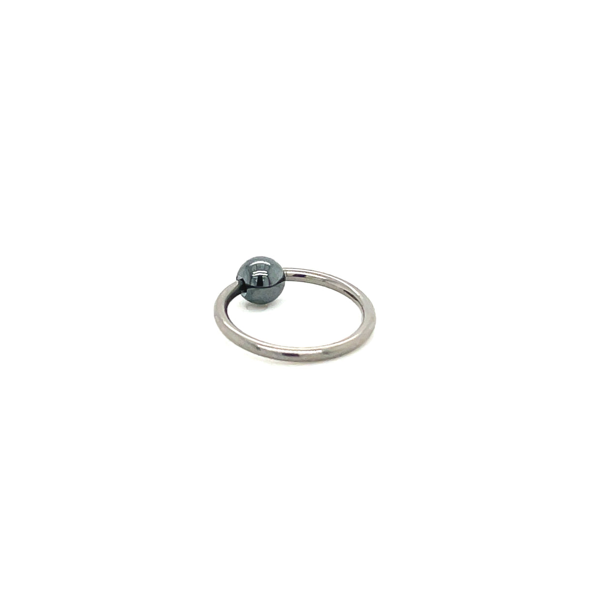 Apex Niobium Hematite Captive Bead Ring