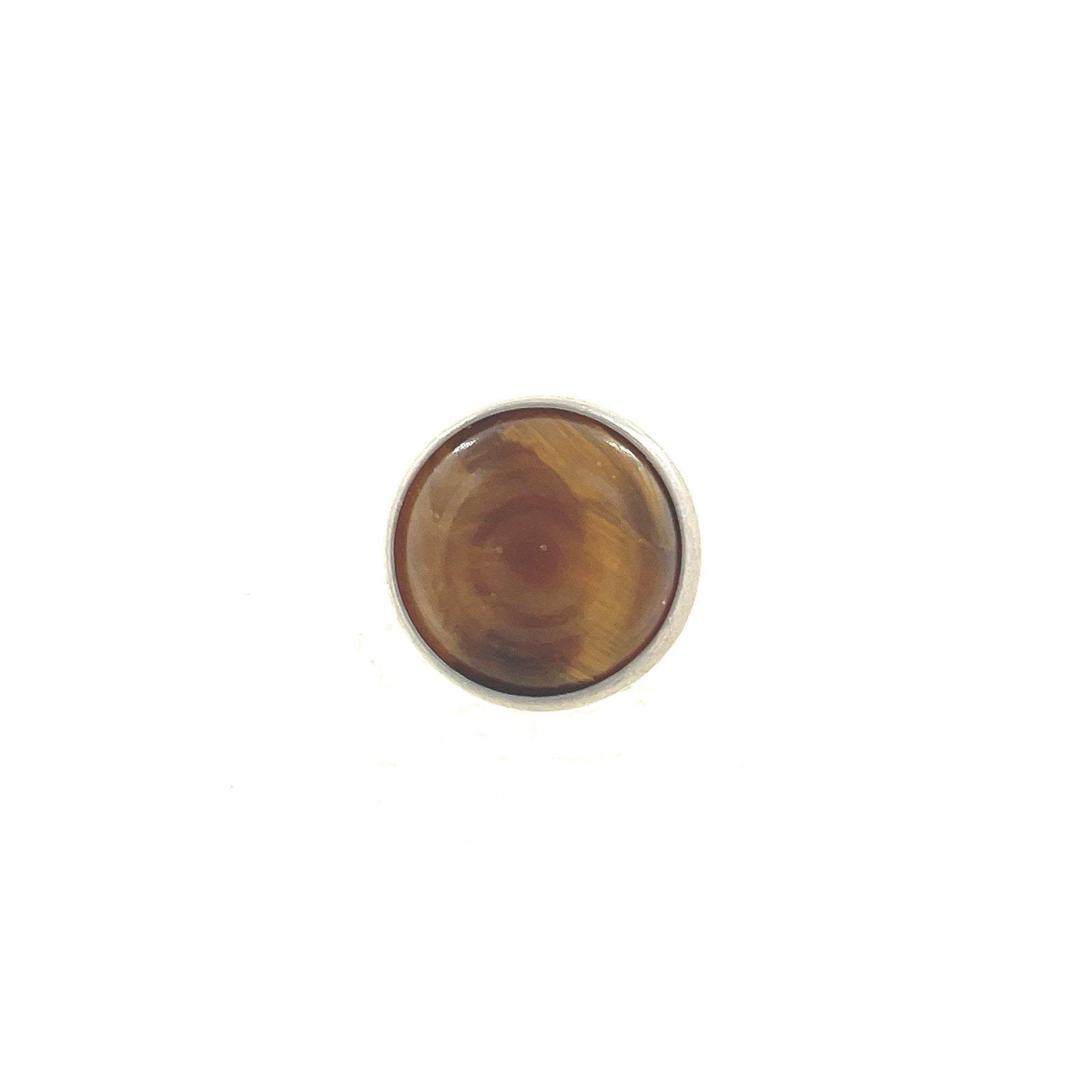 NeoMetal Genuine Tiger's Eye Bezel End THREADLESS - Isha Body Jewellery