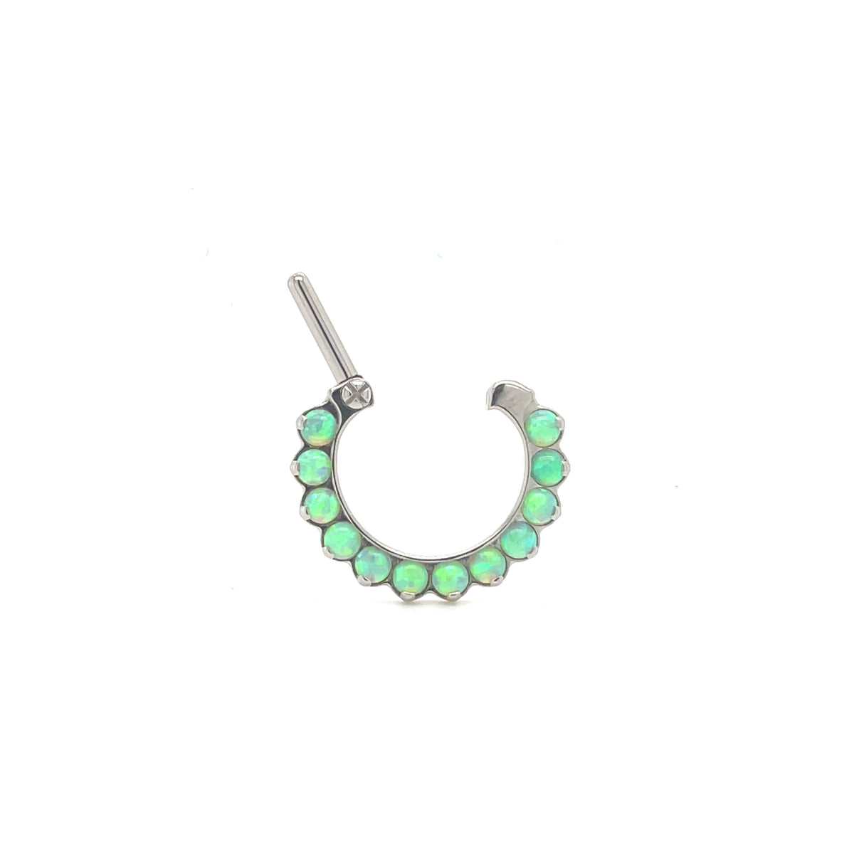 Industrial Strength Odyssey Prong Set Lime Opal Clicker