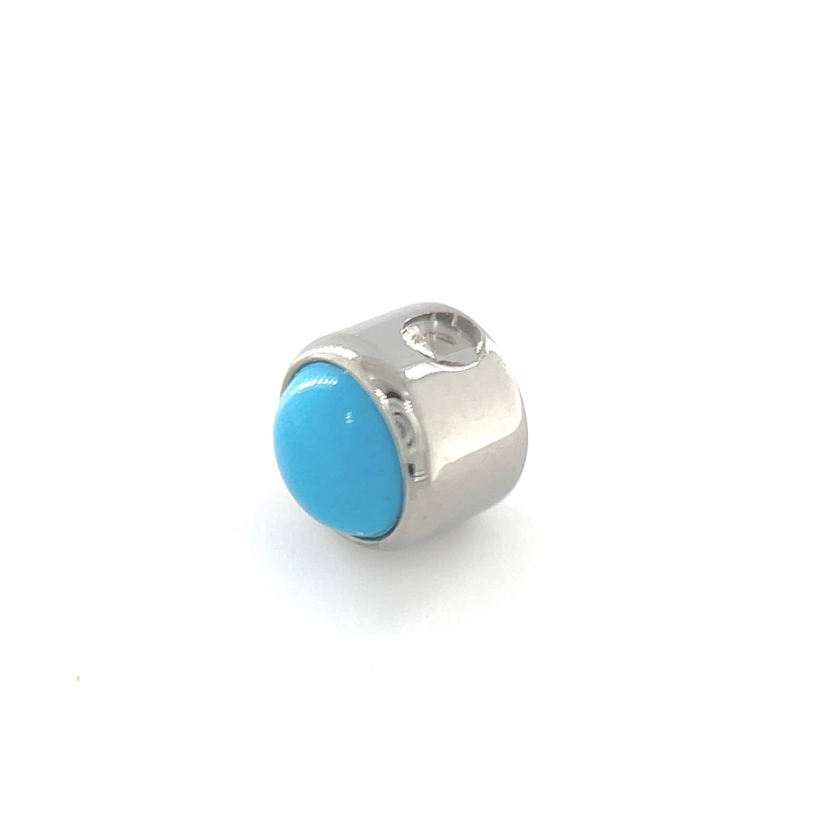 Industrial Strength Titanium Turquoise Gem Captive Bead Ring