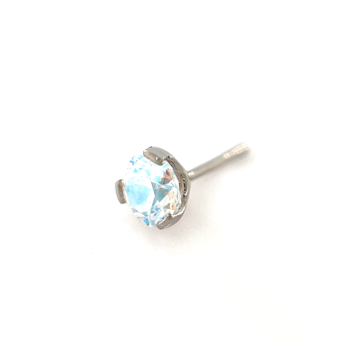 Industrial Strength Shimmer CZ Prong End THREADLESS